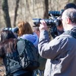 Nature photographers in Frick Park
