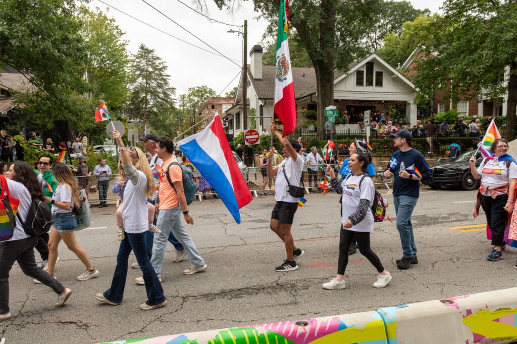 Different countries at Atlanta Pride