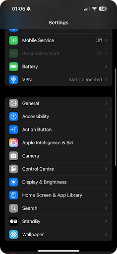 Better Travel Photos iPhone - Phone Settings